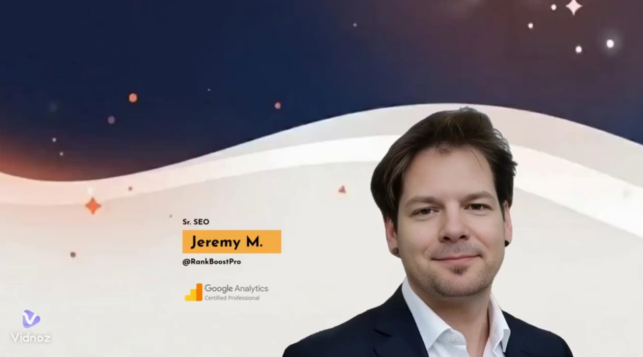 Jeremy McDonell - SEO Strategist explaining Generative Engine Optimization process on video thumbnail